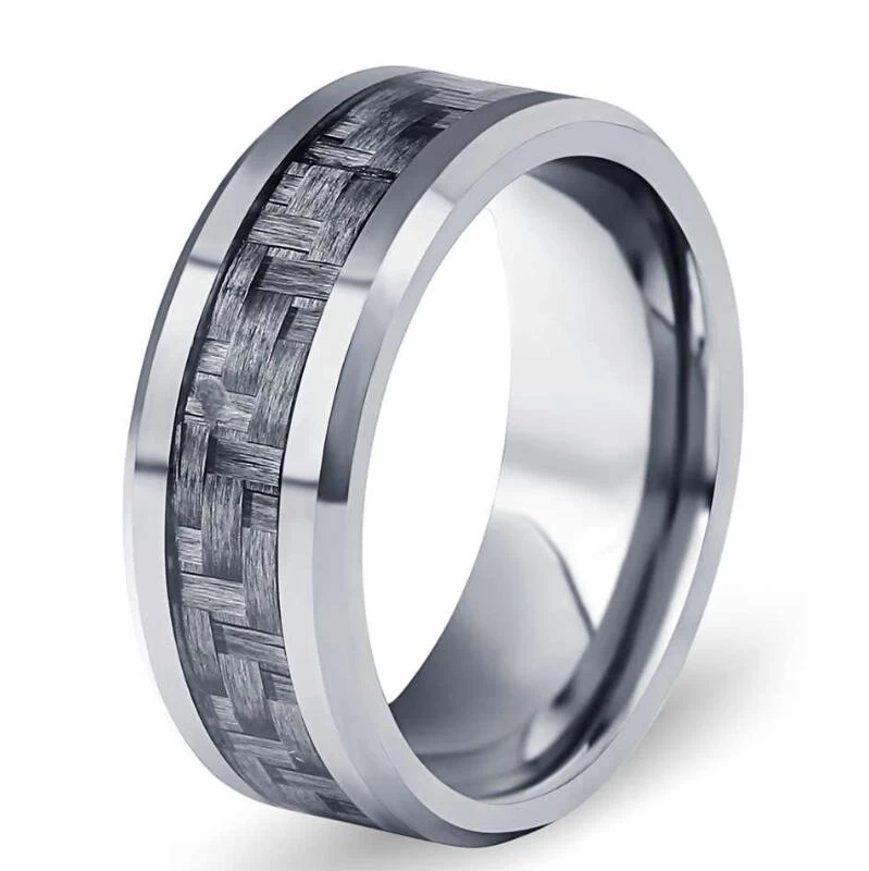 Anello speciale di carburo di tungsteno speciale con il fornitore del produttore dell\'anello del tungsteno della fibra di carbonio unico in fibra di carbonio