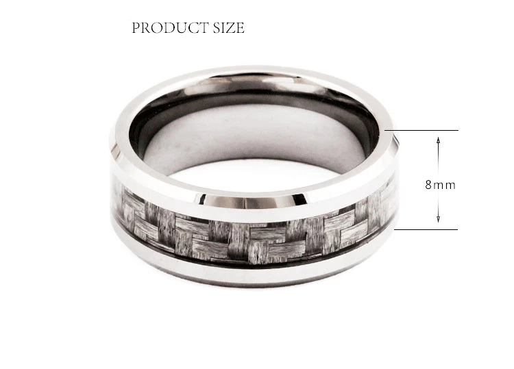 Anello speciale di carburo di tungsteno speciale con il fornitore del produttore dell\'anello del tungsteno della fibra di carbonio unico in fibra di carbonio