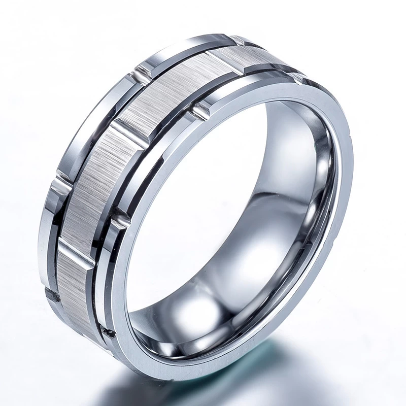4-teilige kombinierte Top-Vertriebsmänner Wolfram-Hochzeitsband Gold Wolfram-Hartmetall-Ring Spezielles einzigartiges und kühles