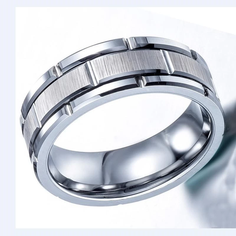4-teilige kombinierte Top-Vertriebsmänner Wolfram-Hochzeitsband Gold Wolfram-Hartmetall-Ring Spezielles einzigartiges und kühles
