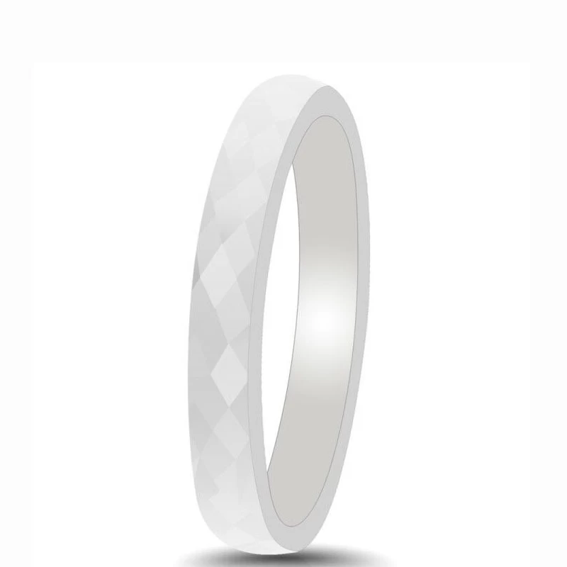 3mm Shiny and Tiny Ceramic Ring Hot Sale Black Ceramic Wedding Bands Fated Black  Ceramic Ring for girls ladies and women China Supplier