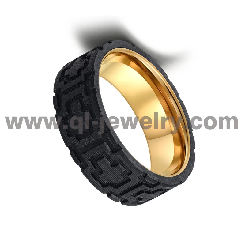 Hohe qualität beliebte 8mm flache rosafarbene gold wolframs und massiv geschmiedete schwarze kohlefaser hochzeitsbänder kreuzmuster china hersteller