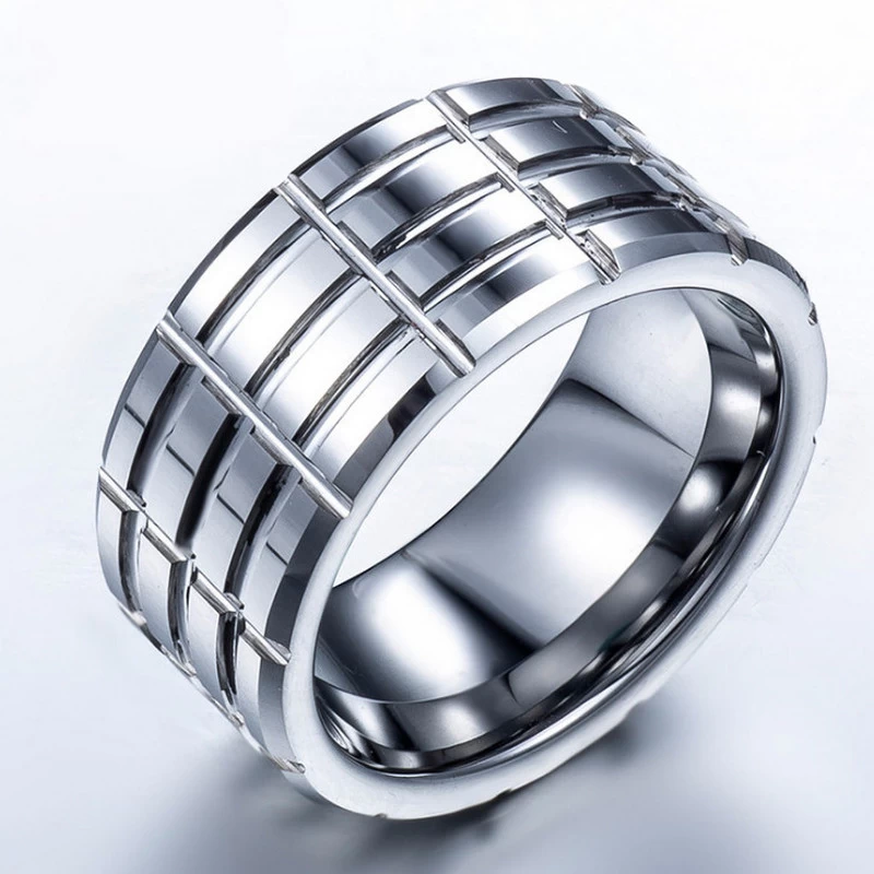 Vente en gros 9mm Confort Fit Haute Polisée et rainurée Classique Classique et biseautées Bandes de mariage en carbure de tungstène Fournisseur