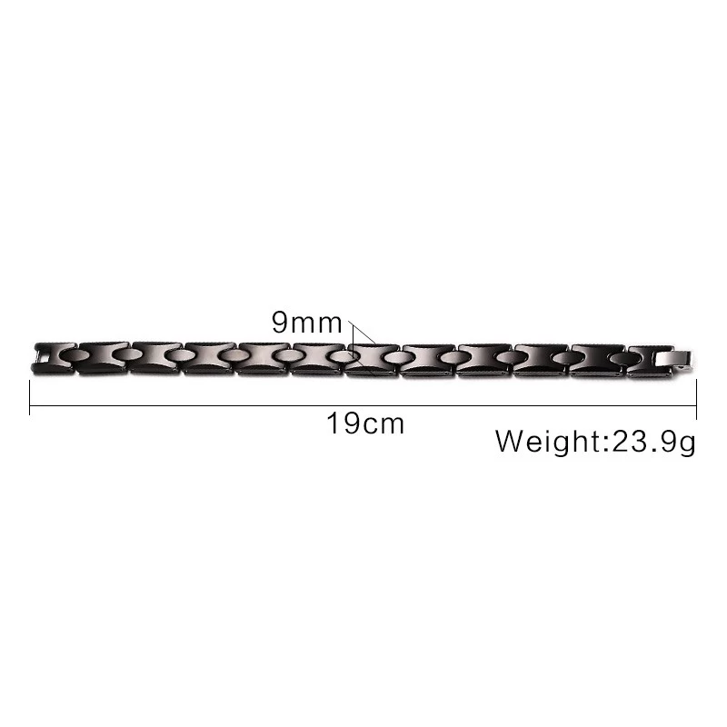 Cheap Price Women & Men\'s Ceramic Bracelet High-tech Black Ceramic Bracelet with Hematites Inlay China Manufacturer