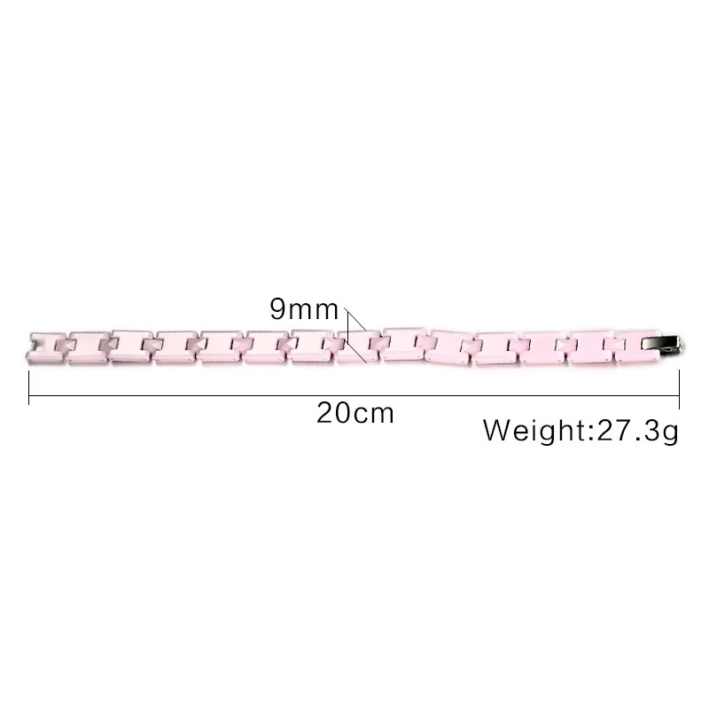 Bracciale in ceramica in ceramica da uomo e di alta qualità con braccialetto di ceramica rosa ad alta tecnologia con ematiti e magneti inlay produttore della Cina
