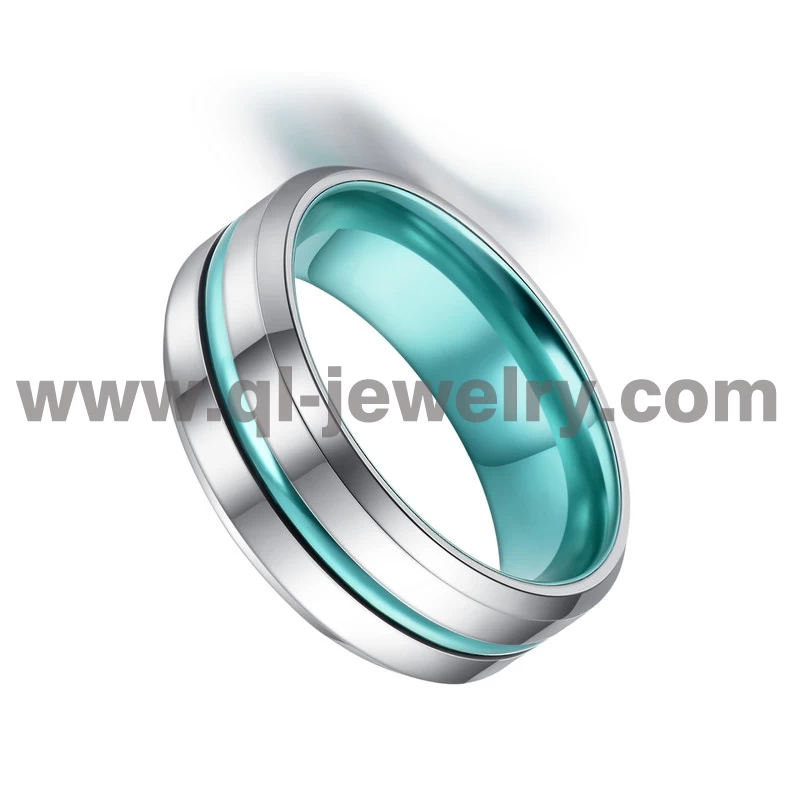 Hot sale 8mm Matte Finished Black Tungsten Carbide Ring with Green Aluminum Inner Band China Supplier - COPY - 9km2qt