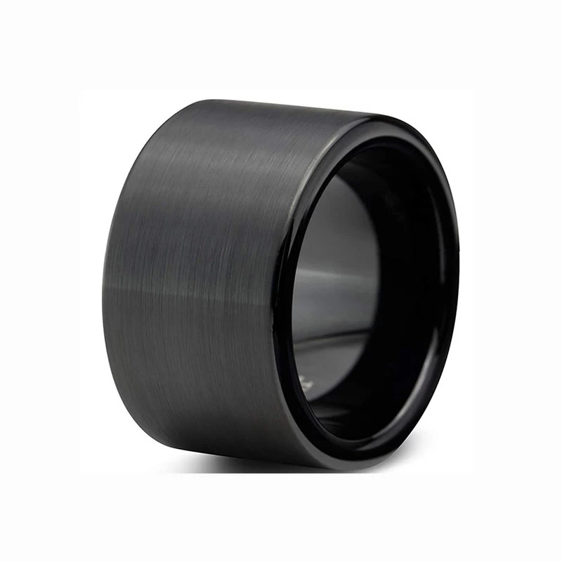 10mm 12mm 14mm große Wolframband Großhandel Herren Ehering Bands Wolframkarbid Ring China Hersteller Auf Lager