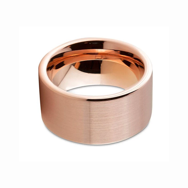 10mm 12mm 14mm große Wolframband Großhandel Herren Ehering Bands Wolframkarbid Ring China Hersteller Auf Lager