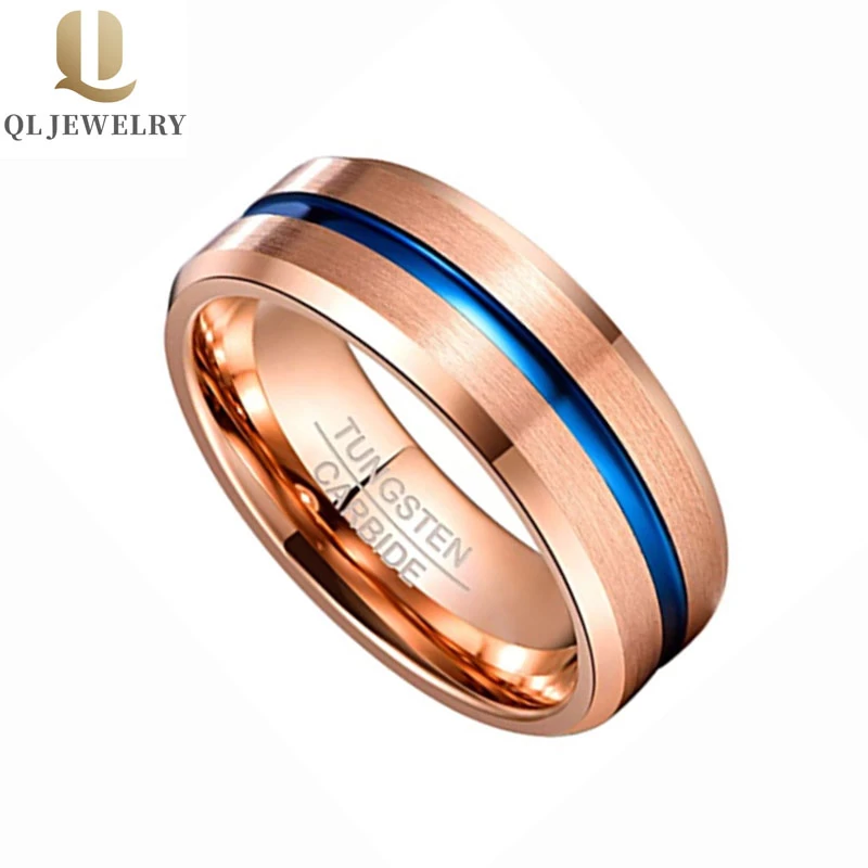Vendite calde Two Tone Tone Band Tungsteno all\'ingrosso Mens Bande di nozze Tungsteno Anello in carburo di tungsteno Cina Produttore