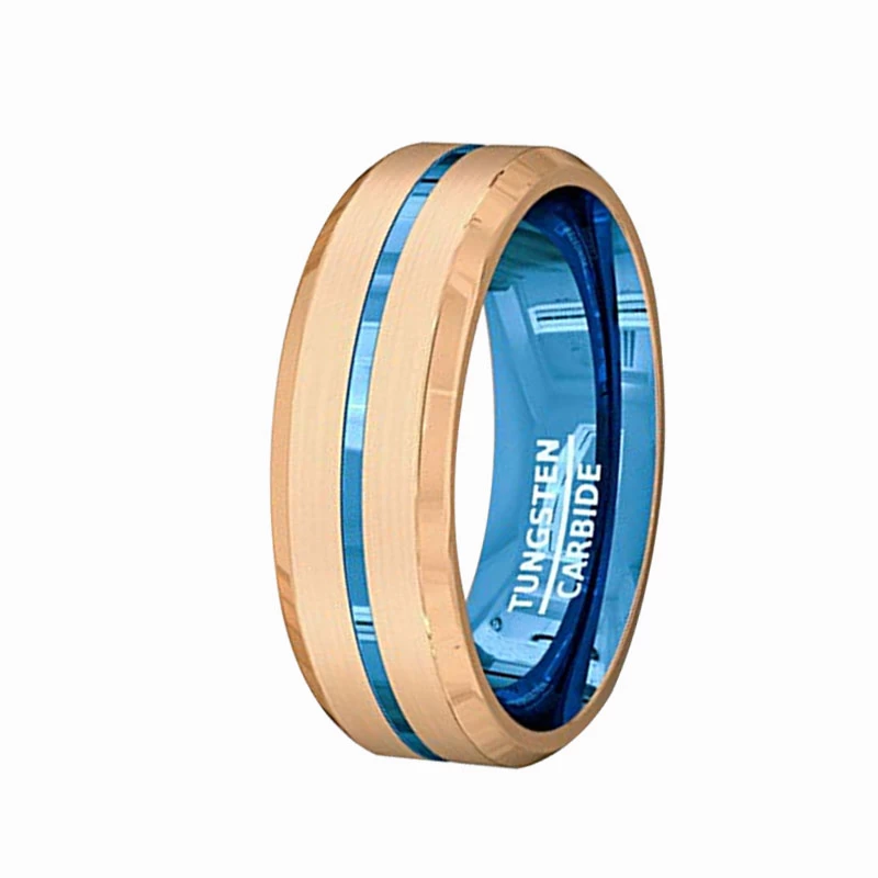 Vendite calde Two Tone Tone Band Tungsteno all\'ingrosso Mens Bande di nozze Tungsteno Anello in carburo di tungsteno Cina Produttore