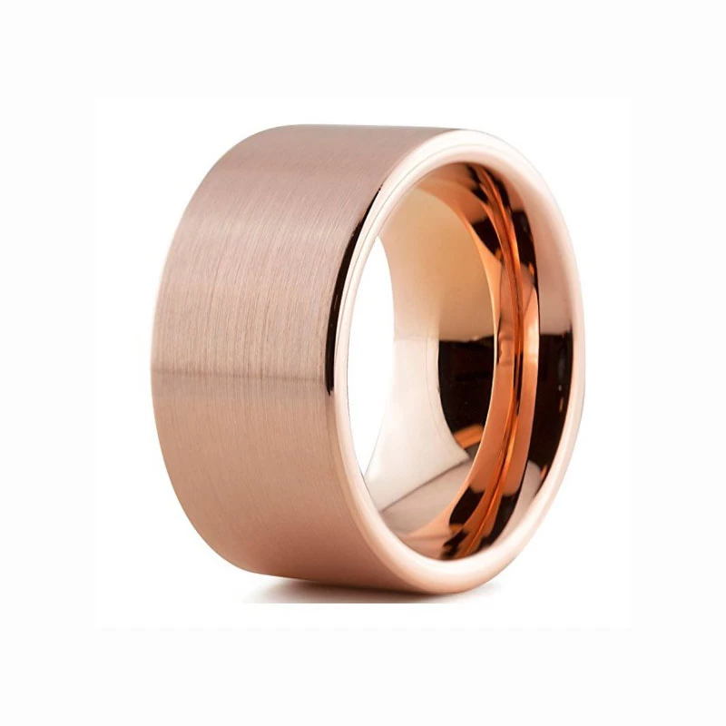 10mm 12mm 14mm große Wolframband Großhandel Herren Ehering Bands Wolframkarbid Ring China Hersteller Auf Lager