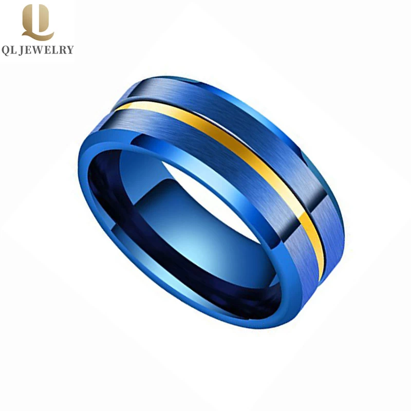 Vendite calde Two Tone Tone Band Tungsteno all\'ingrosso Mens Bande di nozze Tungsteno Anello in carburo di tungsteno Cina Produttore