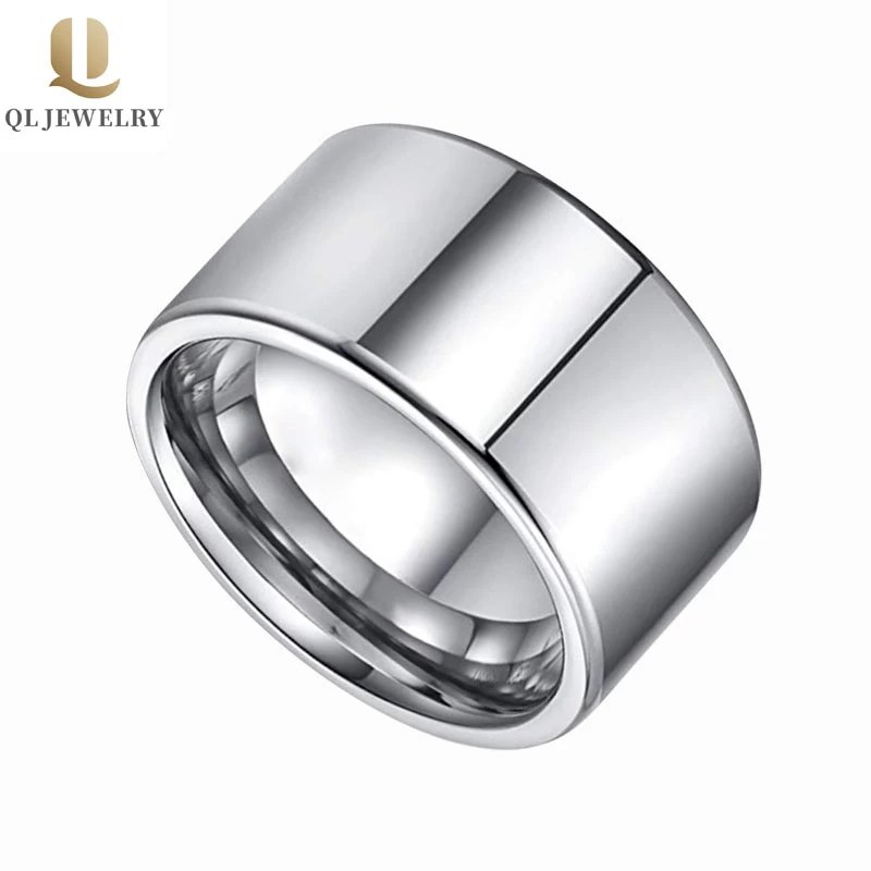 10mm 12mm 14mm große Wolframband Großhandel Herren Ehering Bands Wolframkarbid Ring China Hersteller Auf Lager