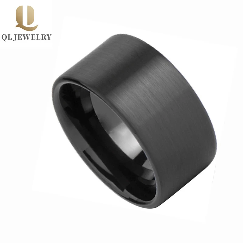 10mm 12mm 14mm große Wolframband Großhandel Herren Ehering Bands Wolframkarbid Ring China Hersteller Auf Lager