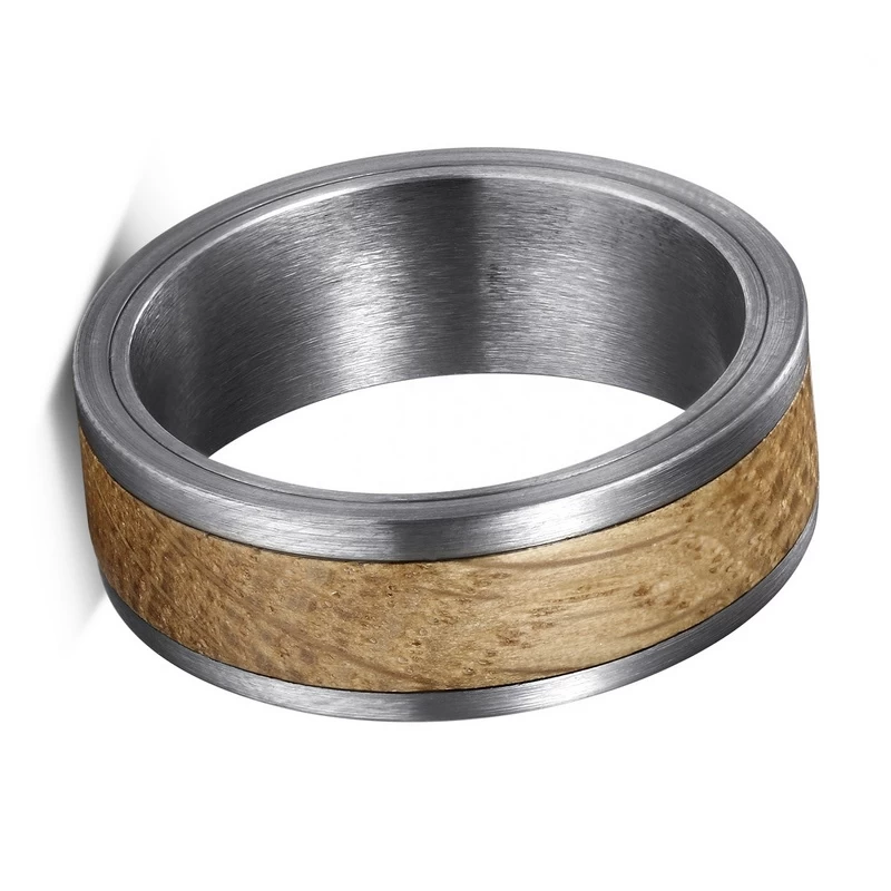 Amazing Tungsteno da uomo Band da sposa 8mm Spazzolato in carburo di carburo di tungsteno e whisky botte di legno bande di nozze Cina Produttore