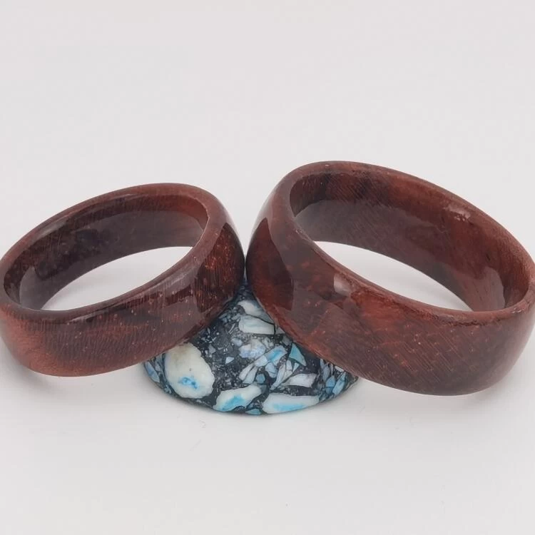 Amazing Wholesale Customized Men's Wedding Bands  6mm Domed Wood Ring China Manufacturer