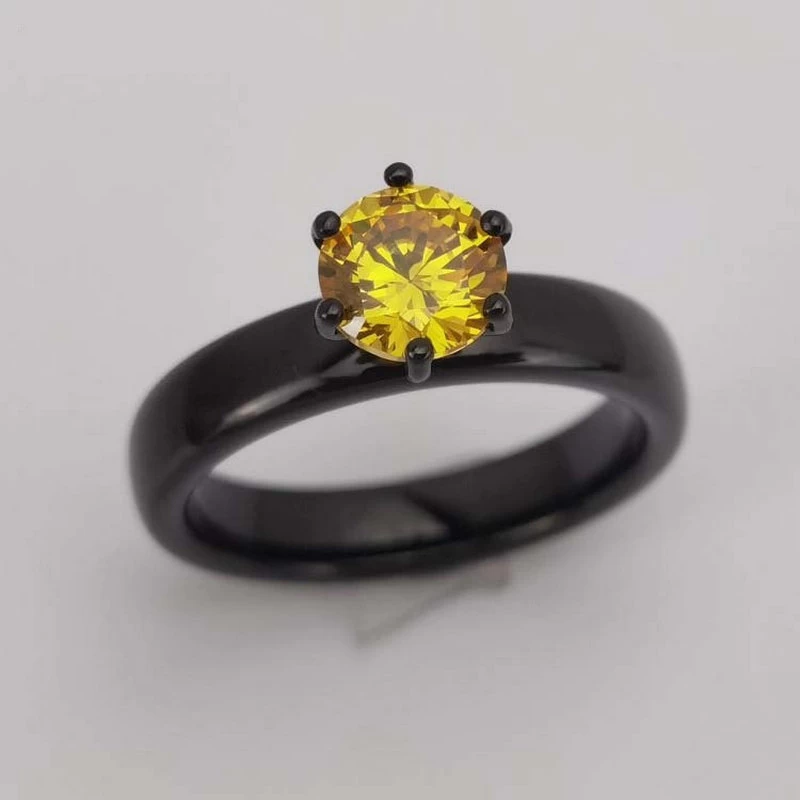 Chine Bandes de mariage en tungstène noir poli de 6 mm de haut de conception la plus récente CZ Vis Down Comfort Fit Bague en carbure de tungstène Fabricants