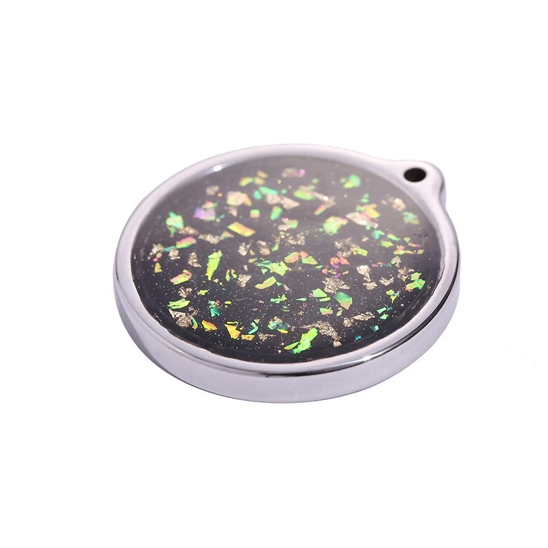 Wolframkarbid-Kreis-Anhänger der neuesten und einfachen Männer mit schwarzem Sandstein und Opal-Inlay Nebula-Anhänger-China-Hersteller