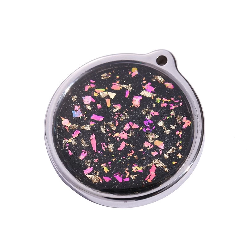 Wolframkarbid-Kreis-Anhänger der neuesten und einfachen Männer mit schwarzem Sandstein und Opal-Inlay Nebula-Anhänger-China-Hersteller