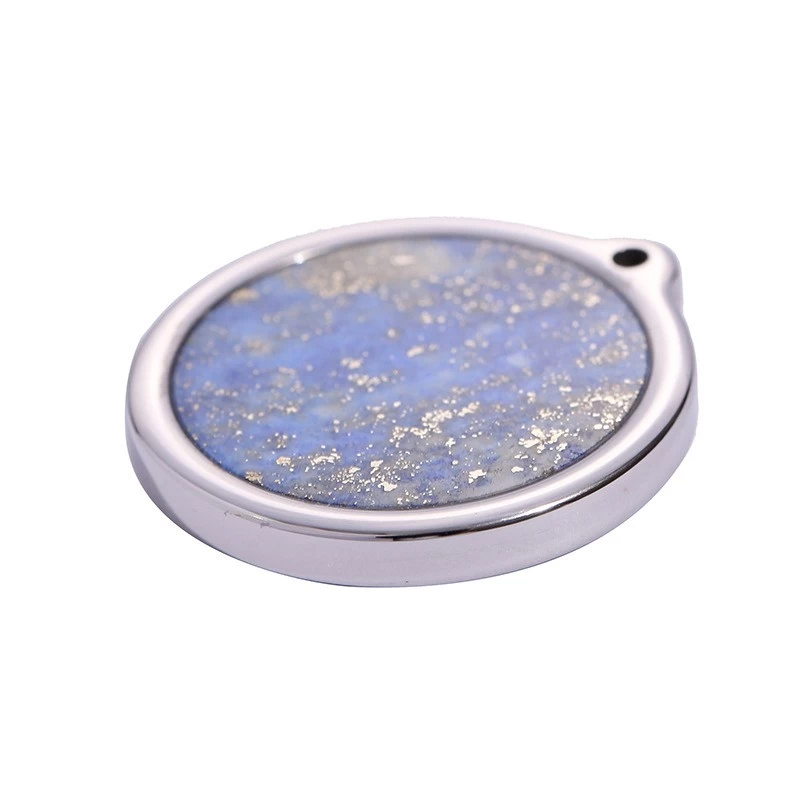 Newest and Simple Men's Tungsten Carbide Circle Pendant with Lapis Lazuli Nebula Pendant China Manufacturer