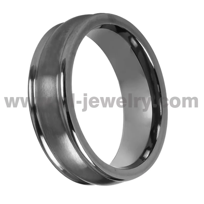 Seltener Metall Ehering für Männer 8 mm gewölbte und Stufenkanten Ehering aus reinem Tantal China Hersteller