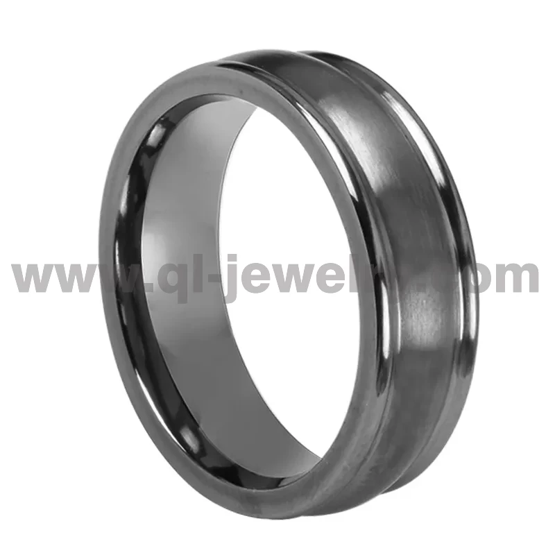 Seltener Metall Ehering für Männer 8 mm gewölbte und Stufenkanten Ehering aus reinem Tantal China Hersteller