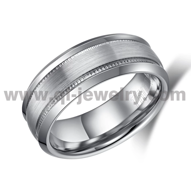 Chine 2023 Anneaux de mariage en cobalt de style le plus récent 8 mm Conception de bords plats et biseautés dans un ajustement confortable avec un anneau de cobalt en finition marteau Fabricants