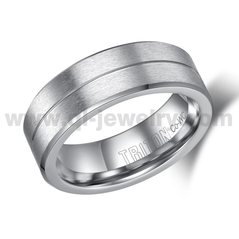 2023 Newest Style Cobalt Wedding Rings 8mm Flat and Beveled Edges Cobalt Ring with Line on the centre China Manufacturer