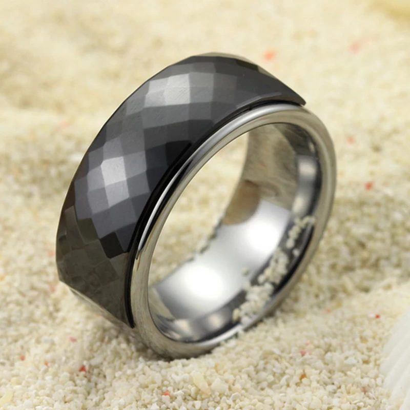 Fedi nuziali in tungsteno da uomo con anello in ceramica nera e carburo di tungsteno di alta qualità e convenienti Produttore cinese