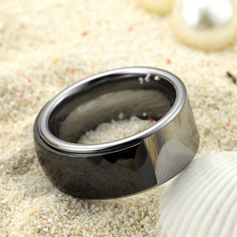Fedi nuziali in tungsteno da uomo con anello in ceramica nera e carburo di tungsteno di alta qualità e convenienti Produttore cinese
