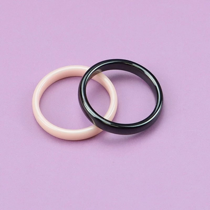 Hot Sale Very Favorable Price 4mm High Quality Ceramic Wedding Bands Black Ceramic Ring White Ceramic Ring Pink Ceramic Ring China Factory