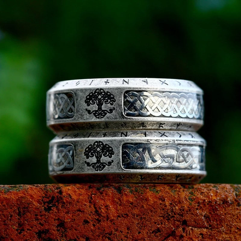 UN MENSAGGIO UN MENA VINTAGE RINGE TITANIUM SCENEDE GUARRI NORDIC VIKING LETTERE FASHIO RING DI TITANIUM EROURO E AMERICANO RETRO DELL'AMERICA DELLA LIFE RINGHI DI TITANIUM CHINA PRODUTTORE