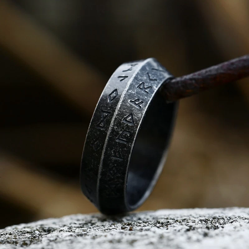 Новый простой дизайн Odin Norse Viking Amulet Rune Rings для мужчин винтажные украшения из нержавеющей стали оптом