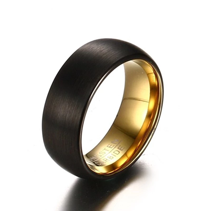 Matte en carbure de carbure de tungstène à deux tons de 8 mm de 8 mm terne
