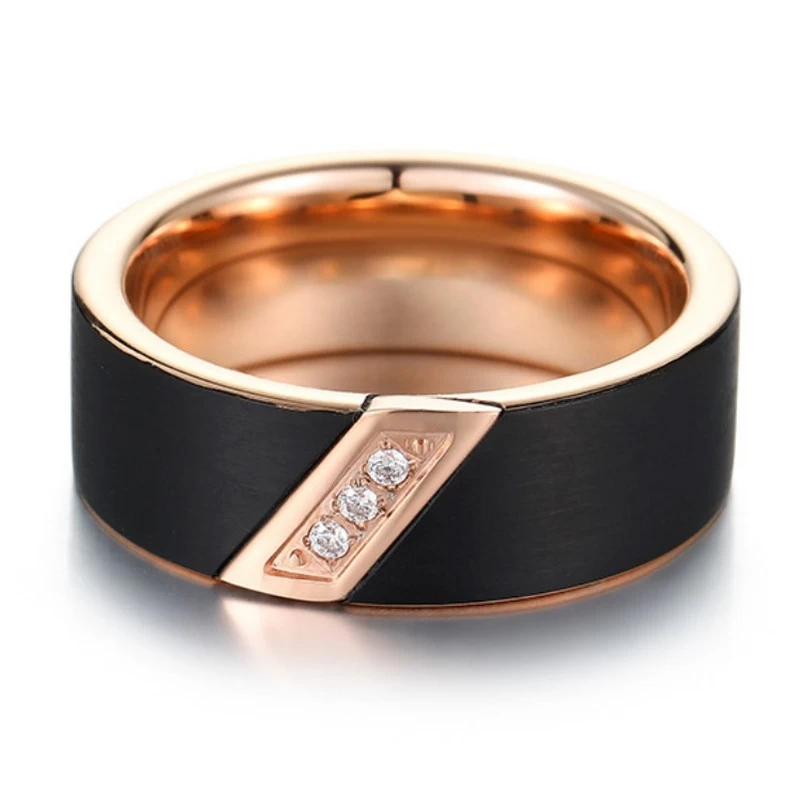 Mandeo de boda de tungsteno de lujo y oro de lujo de lujo para hombres/mujeres
