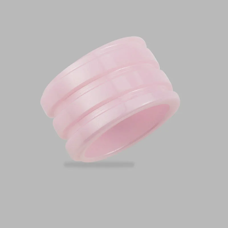 Fede nuziale da uomo personalizzata OEM / ODM Anello in ceramica da 10 mm con design scanalato per la vendita all'ingrosso