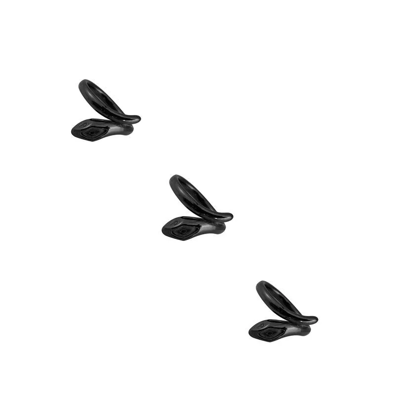 Jewelry Making Component - Black Ceramic Blank Ring with Snake Motif, for Gold & Silver Setting China Manufacrturer