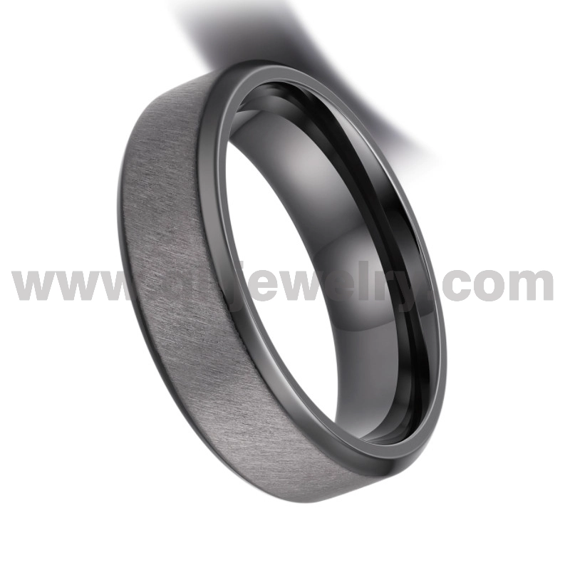 8 mm hochwertige Eheringe aus reinem Tantal – individuelle Größen und Stile mit schräg gebürsteter Oberfläche