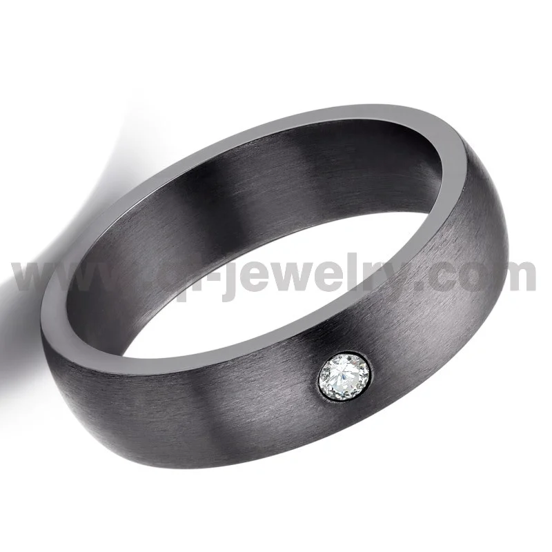 6mm Matte Dome Tantalum Diamond Ring for Women - OEM/ODM Manufacturing