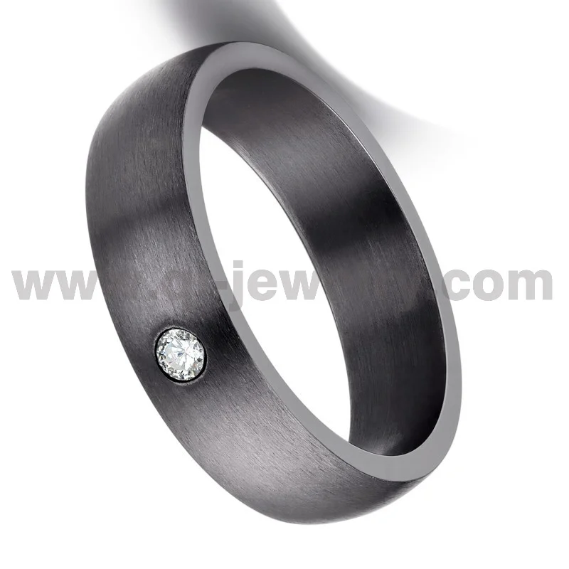 6mm Matte Dome Tantalum Diamond Ring for Women - OEM/ODM Manufacturing