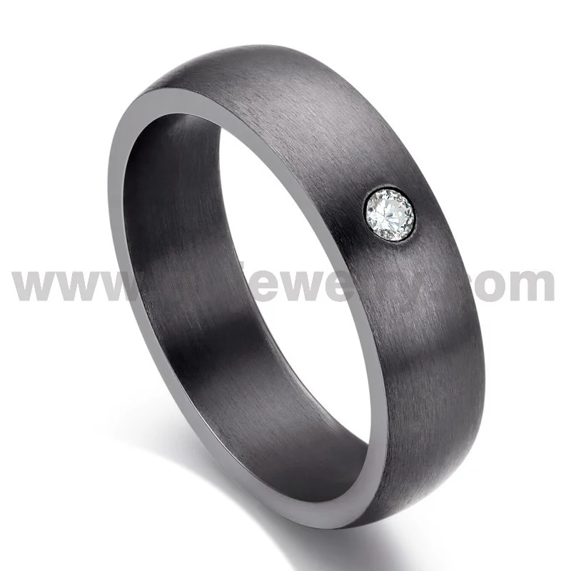 6mm Matte Dome Tantalum Diamond Ring for Women - OEM/ODM Manufacturing