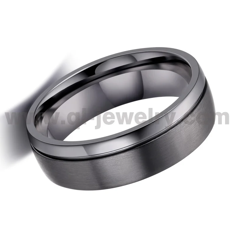 8mm Dome Matte & High-Polish Pure Tantalum Wedding Ring for Men | OEM/ODM Manufacturing