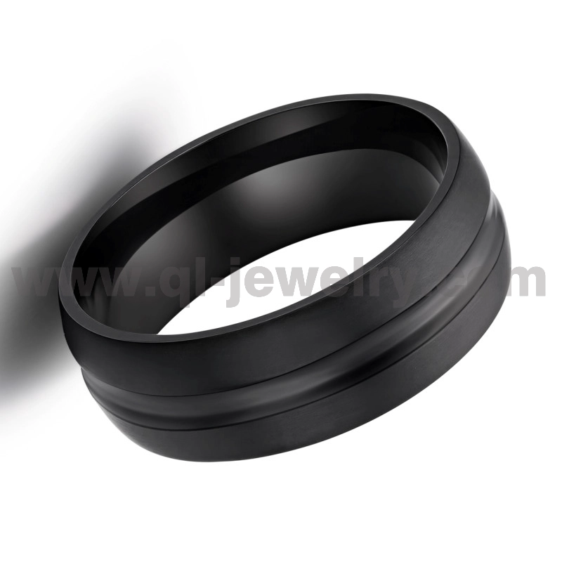 8 mm mattschwarzer Tantal-Kuppel-Ehering für Männer | OEM/ODM-Fertigung