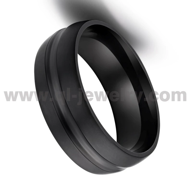8 mm mattschwarzer Tantal-Kuppel-Ehering für Männer | OEM/ODM-Fertigung