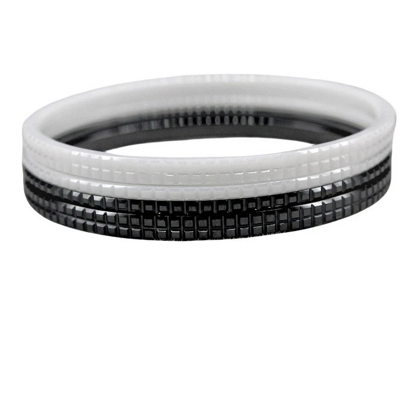 Custom Checkered Pattern Zirconia Ceramic Bracelets | Direct Factory Manufacturing for B2B