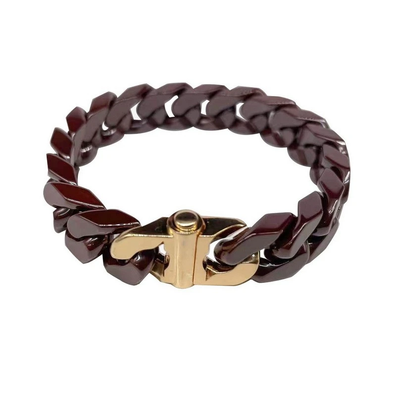 Wholesale Men's Cuban Link Hip-Hop Style Ceramic Bead Bracelets