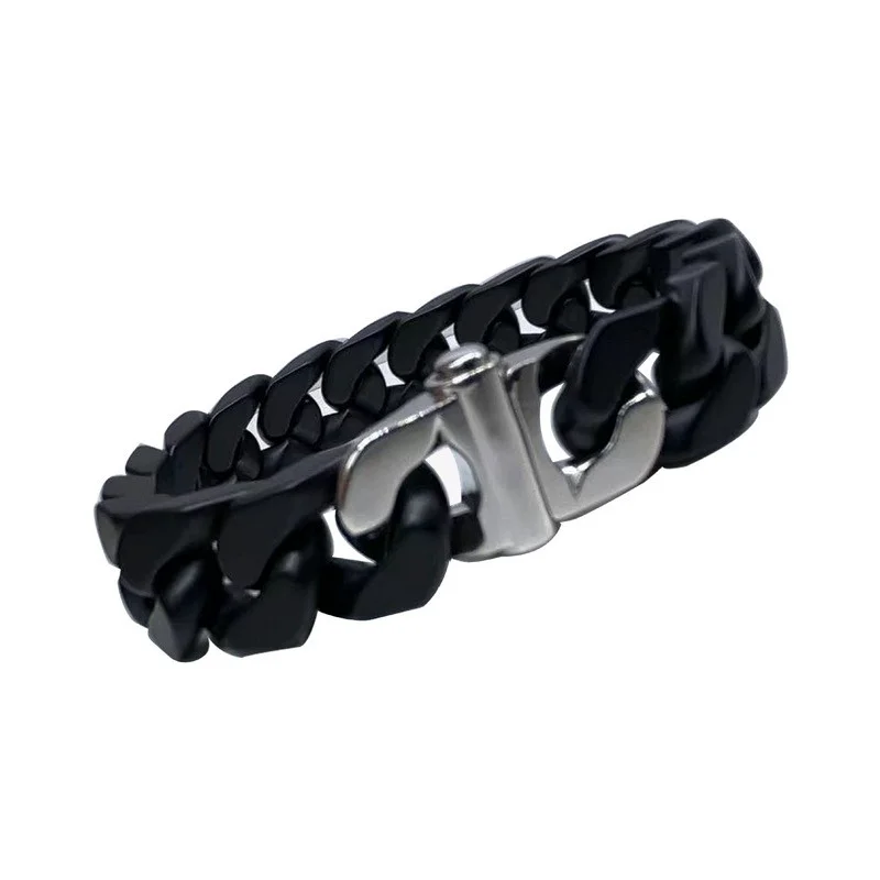 Wholesale Men's Cuban Link Hip-Hop Style Ceramic Bead Bracelets