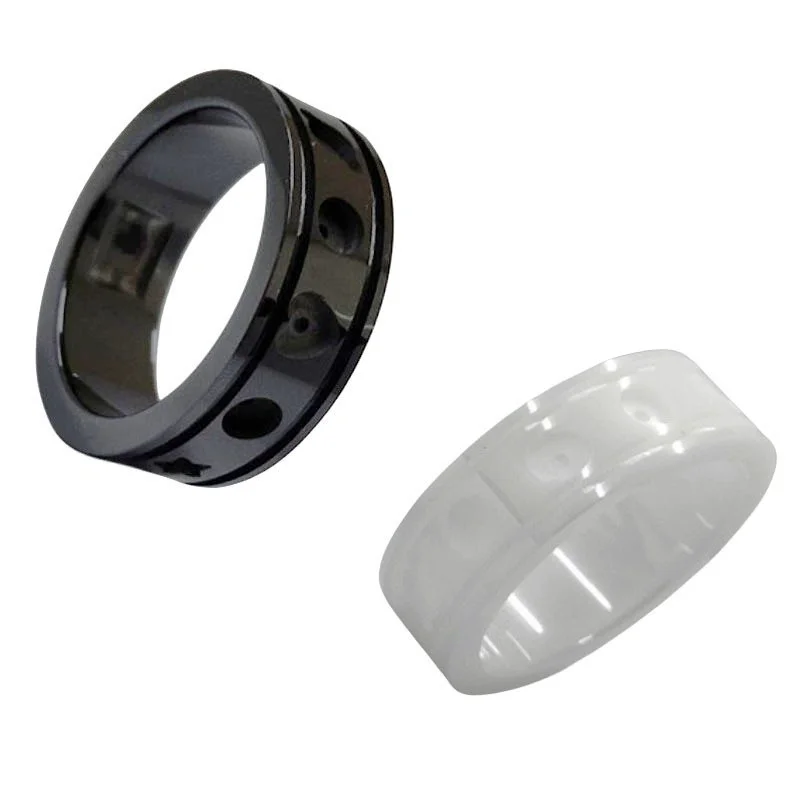 Galaxy-Inspired Interlocking Ceramic Zirconia Ring Set | Direct Factory & Bulk Supply