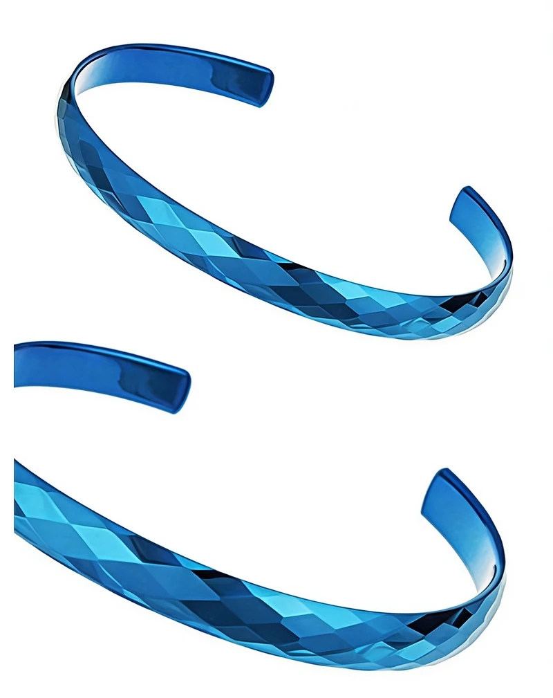 Brazalete de carburo de tungsteno facetado con diamantes de primera calidad de 6 mm con acabado en oro rosa