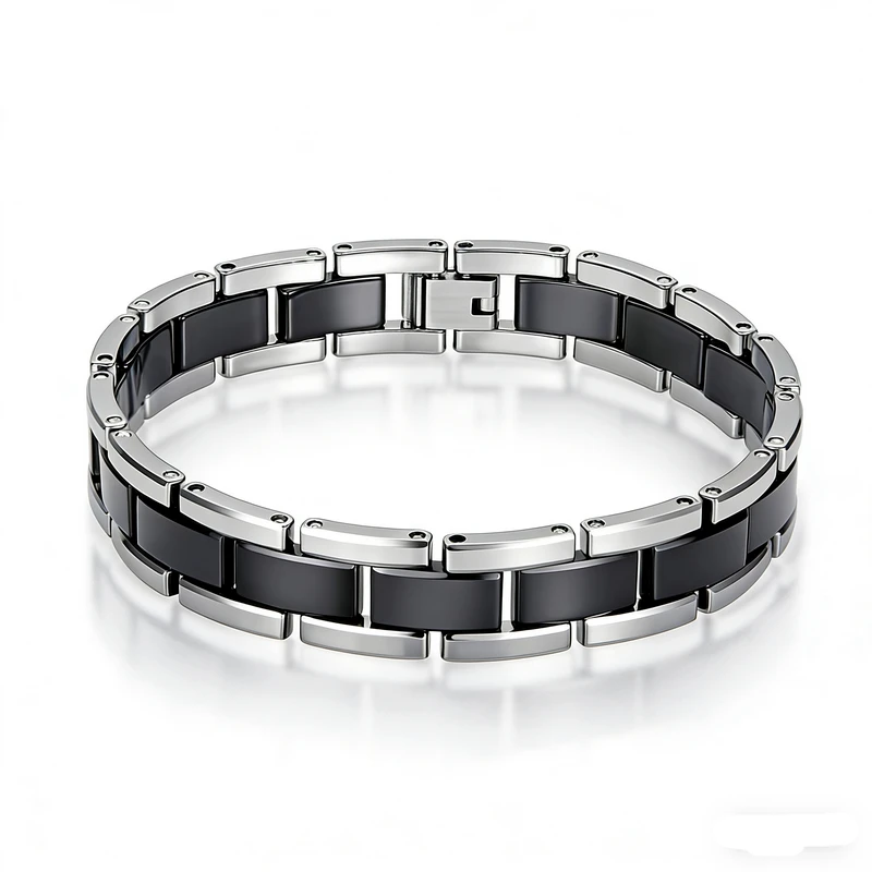 Direct Manufacturer Supply: Durable Black Vacuum-Plated Tungsten Couple Bracelets for Wholesale